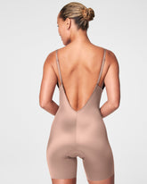SPANXshapeâ„¢ Suit Your Fancy Plunge Low-Back Mid-Thigh Bodysuit | Cafe Au Lait